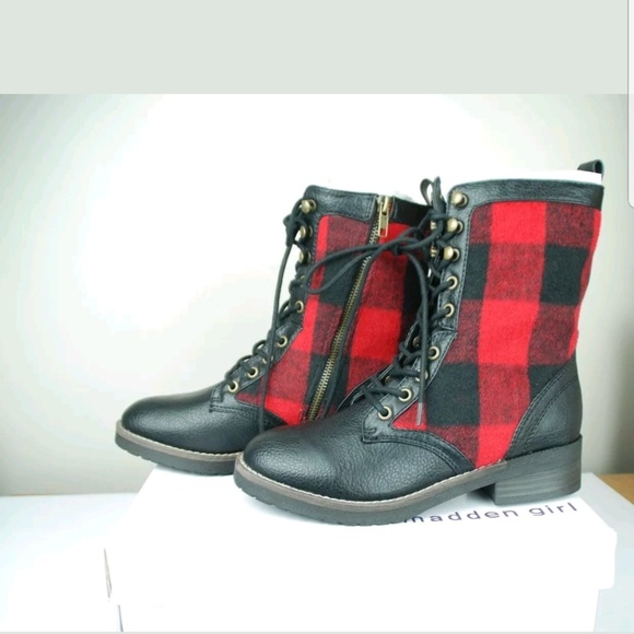 Madden Girl Shoes - Madden Girl Miles Red Pl Calf Boots